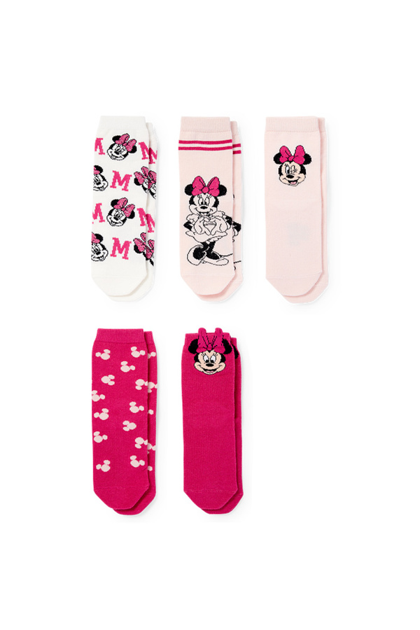 Bild 1 von C&A Multipack 5er-Minnie Maus-Socken mit Motiv, Pink, Größe: 24-26