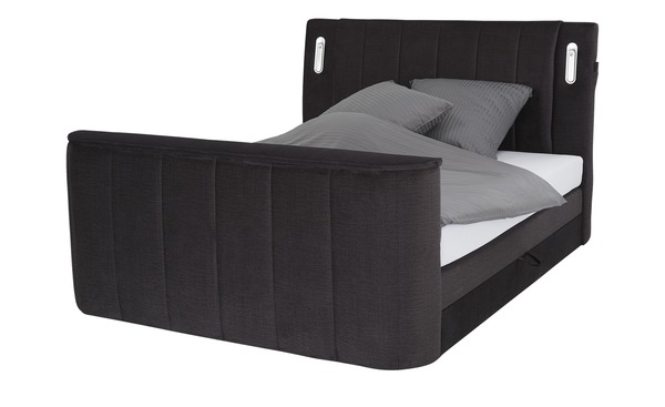 Bild 1 von Boxspringbett  Houston 6 schwarz Maße (cm): B: 186 H: 126 Betten