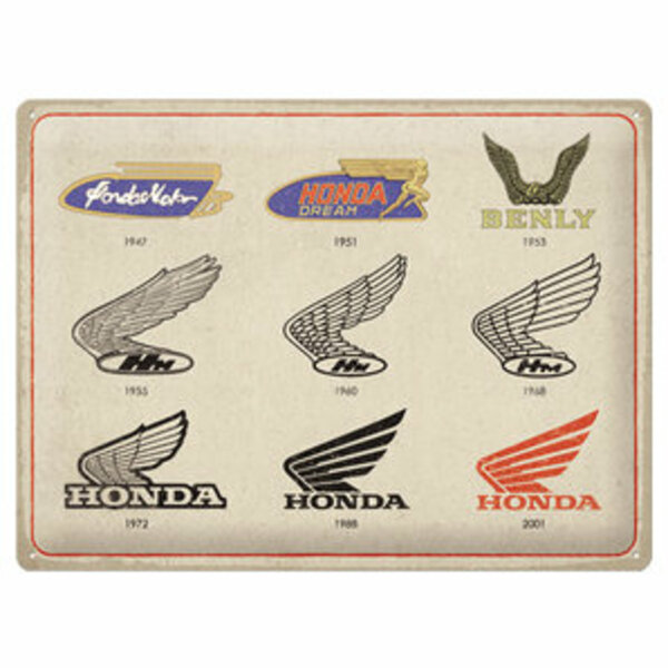 Bild 1 von Blechschild "Honda Logos 40 X 30 cm Honda