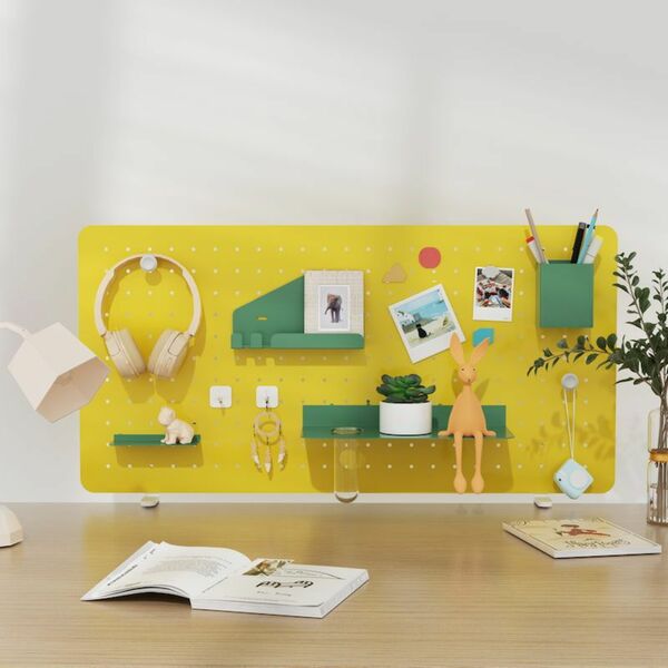 Bild 1 von FlexiSpot DDB Lochplatte, Schreibtisch Organizer, DIY-Platte,mittelgroß,740×370mm, Gelb;