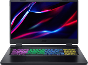 ACER Nitro 5 (AN517-55-536Q) mit 144 Hz Display & RGB Tastaturbeleuchtung, Gaming Notebook 17,3 Zoll Display, Intel® Core™ i5 Prozessor, 16 GB RAM, 512 SSD, NVIDIA GeForce RTX 4050, Schwarz