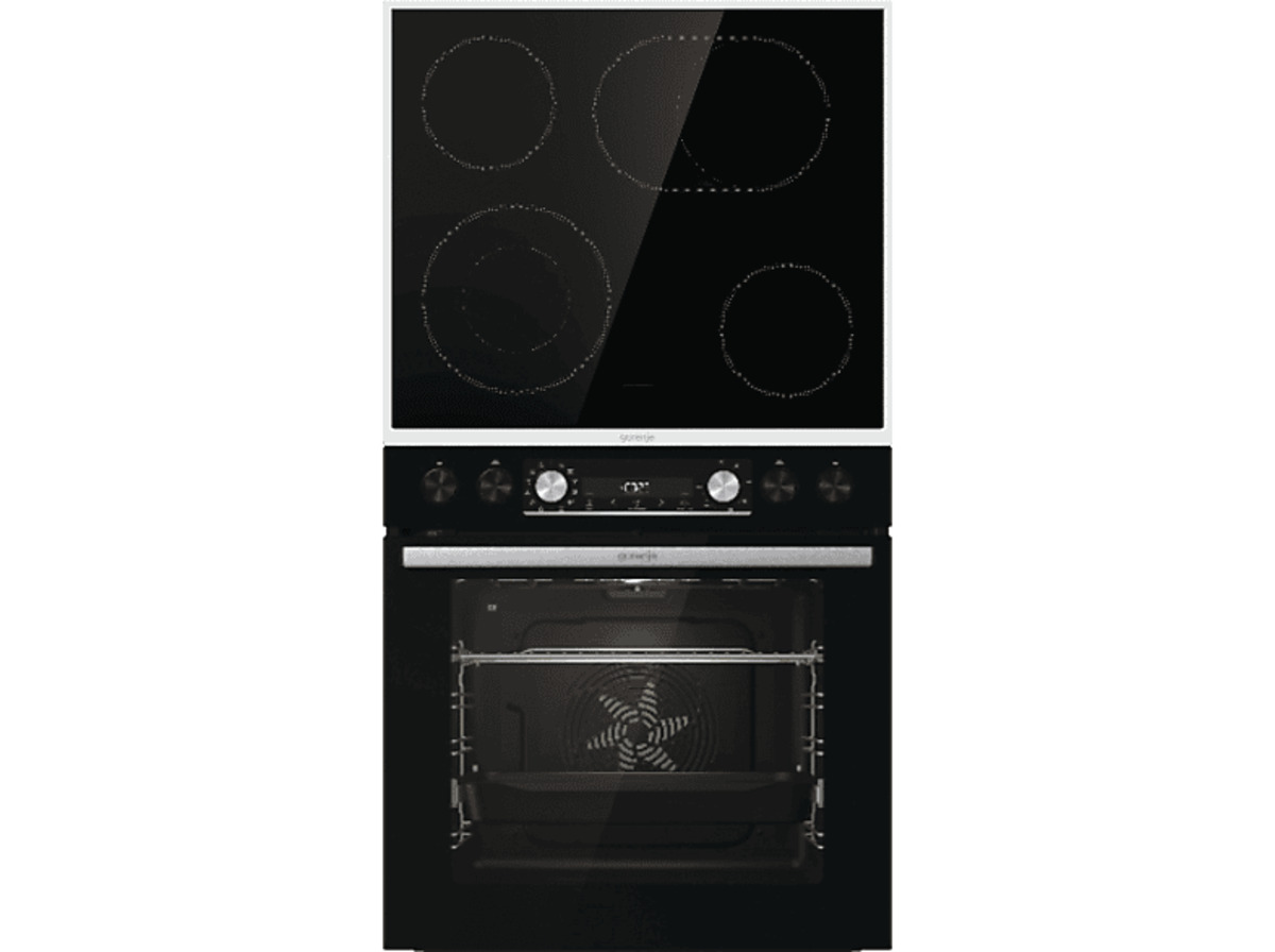 Bild 1 von GORENJE BLACKSET4, Einbauherdset (HiLight-Kochfeld, A, 77 Liter)
