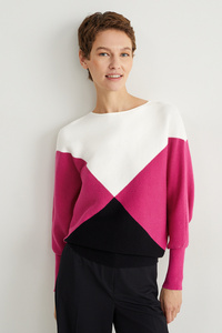 C&A Pullover-gerippt, Pink, Größe: XL