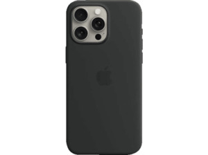 APPLE Silikon Case mit MagSafe, Backcover, Apple, iPhone 15 Pro Max, Black