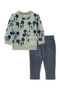 C&A Micky Maus-Baby-Outfit-2 teilig, Grün, Größe: 68