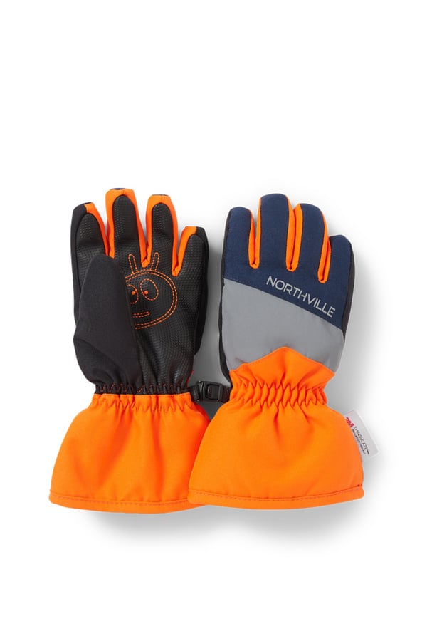Bild 1 von C&A Ski-Handschuhe, Orange, Größe: 98-104