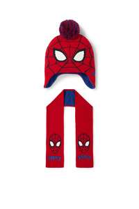 C&A Spider-Man-Set-Mütze und Schal-2 teilig, Rot, Größe: 128-152