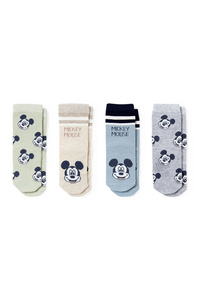 C&A Multipack 4er-Micky Maus-Baby-Socken mit Motiv, Grün, Größe: 21-23