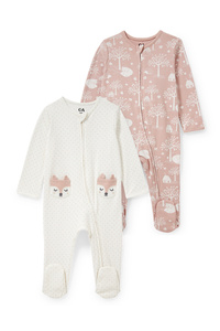 C&A Multipack 2er-Baby-Schlafanzug, Rosa, Größe: 68