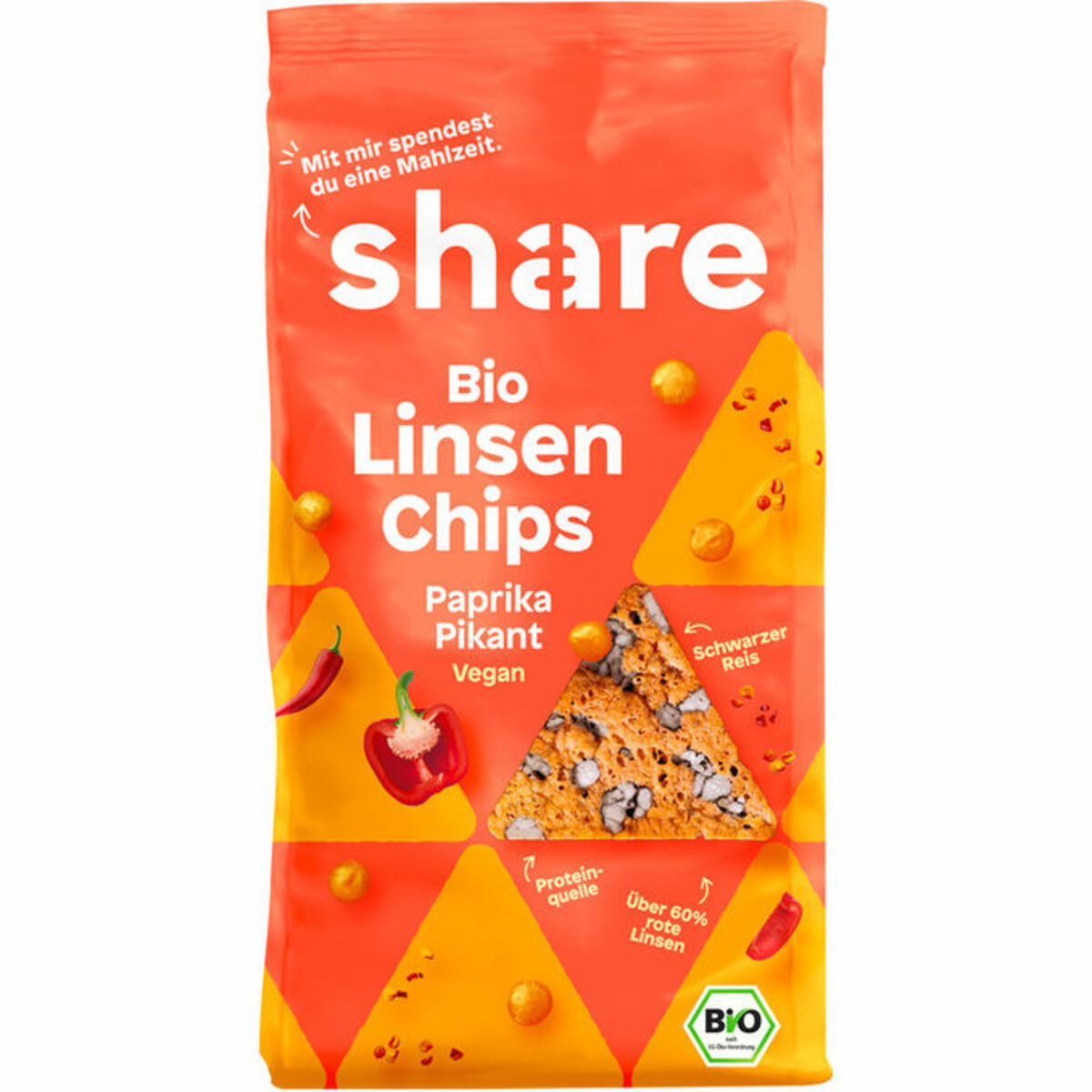 Bild 1 von Share BIO Linsenchips Paprika Pikant
