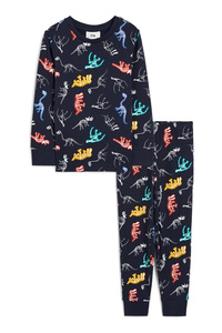 C&A Dino-Pyjama-2 teilig, Blau, Größe: 110