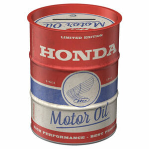 Honda Ölfass Spardose geprägtes Stahlblech