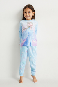 C&A Die Eiskönigin-Fleece-Pyjama-2 teilig, Blau, Größe: 110