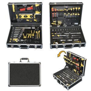 TECH-CRAFT® Werkzeugkoffer 130 tlg. Heimwerker-Set Werkzeugtasche Werkstattkoffer