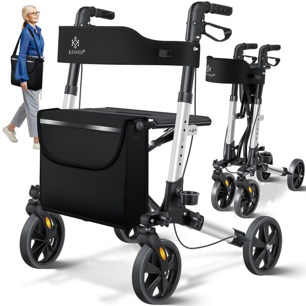 Bild 1 von KESSER Rollator Gehwagen Gehhilfe klappbar Alu-Rollator Leicht Laufhilfe