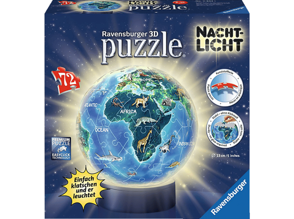 Bild 1 von RAVENSBURGER Nachtlicht - Erde bei Nacht 3D Puzzle Mehrfarbig