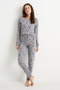 C&A Pyjama-Micky Maus, Grau, Größe: XS