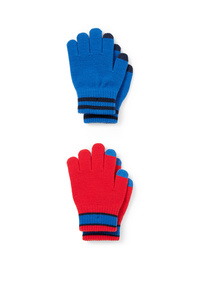 C&A Multipack 2er-Strick-Handschuhe, Rot, Größe: 128-152