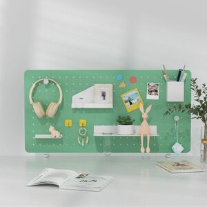 FlexiSpot DDB Lochplatte, Schreibtisch Organizer, DIY-Platte,mittelgroß,740×370mm, Grün;
