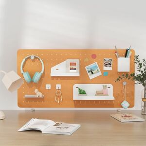 FlexiSpot DDB Lochplatte, Schreibtisch Organizer, DIY-Platte,mittelgroß,740×370mm, Pfirsichfarbe;