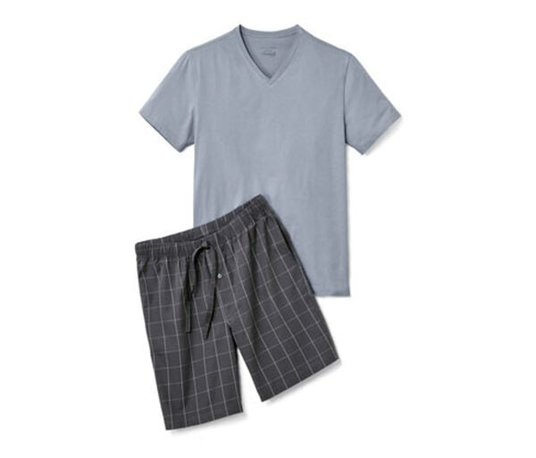 Bild 1 von Shorty-Pyjama mit gewebter Hose