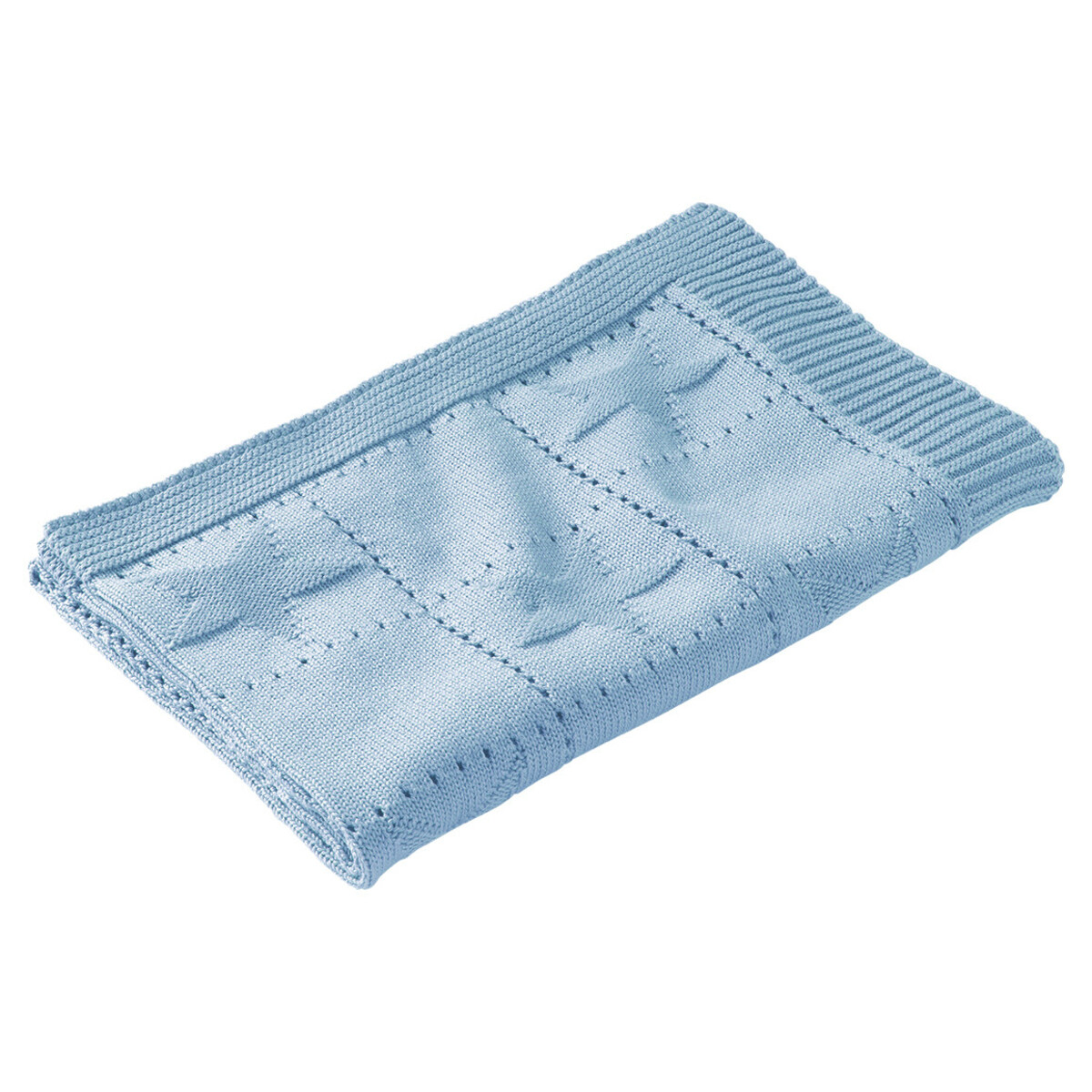 Bild 1 von Strickdecke mit Sternen-Allover