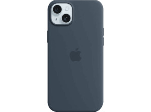 APPLE Silikon Case mit MagSafe, Backcover, Apple, iPhone 15 Plus, Sturmblau