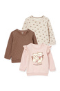 Bild 1 von C&A Multipack 3er-Baby-Sweatshirt, Rosa, Größe: 68