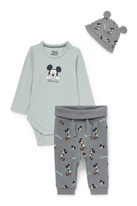 C&A Micky Maus-Baby-Outfit-3 teilig, Grün, Größe: 56