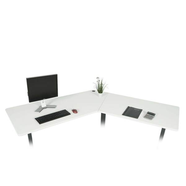 Bild 1 von Tischplatte MCW-D40 für Eck-Schreibtisch, Schreibtischplatte, 120° ~ weiß