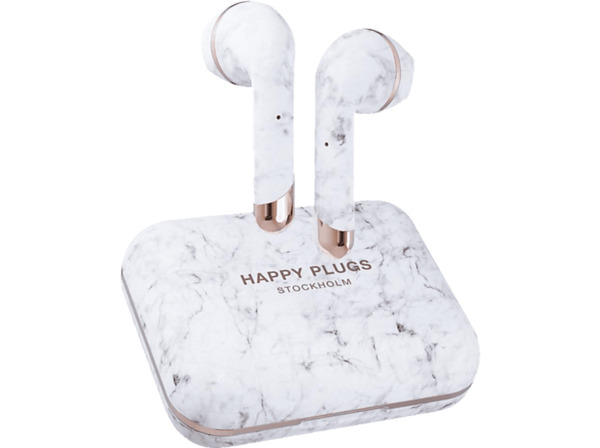 Bild 1 von HAPPY PLUGS Air 1 Plus Earbud, In-ear Kopfhörer Bluetooth Weiß Marble