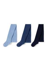 C&A Multipack 3er-Strumpfhose, Blau, Größe: 98-104