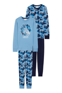 C&A Multipack 2er-Pyjama-4 teilig, Blau, Größe: 176