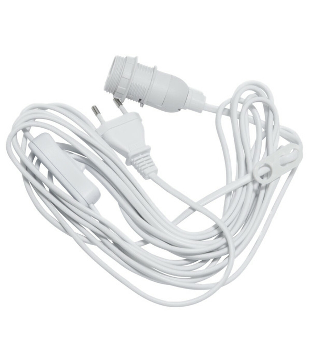 Bild 2 von Star Trading Stromkabel mit Fassung, weiß, ca. L500 cm