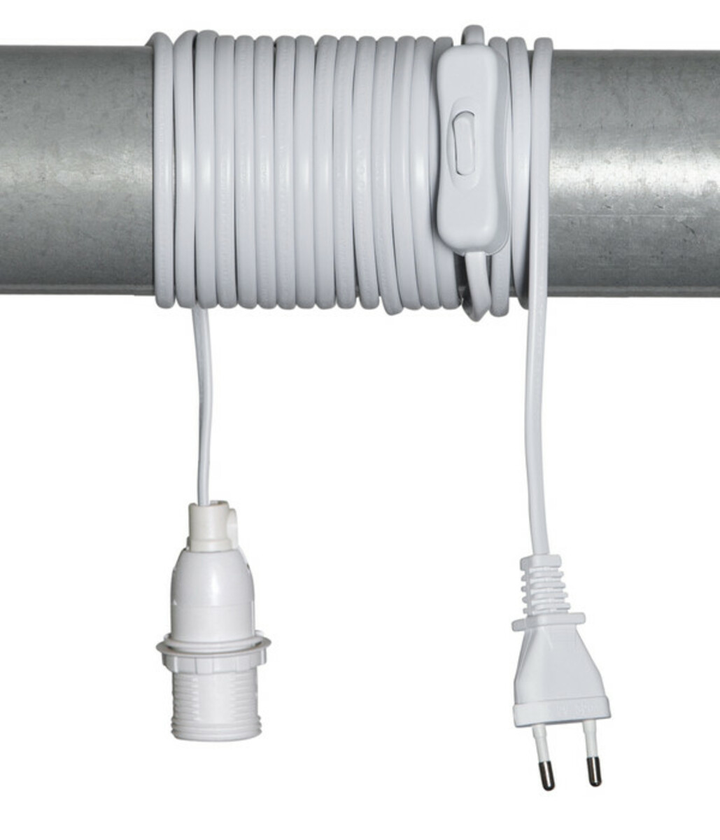 Bild 1 von Star Trading Stromkabel mit Fassung, weiß, ca. L500 cm