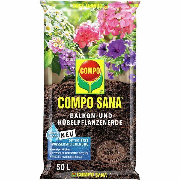 Bild 1 von Compo Sana Balkon- und Kübelpflanzenerde 2.250 l (45 x 50 l) 1 Palette
