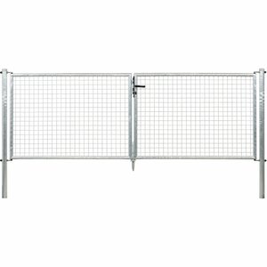 Doppeltor für Maschendraht- u. Fix-Clip Pro-Zaun Feuerverzinkt 100 x 300 cm