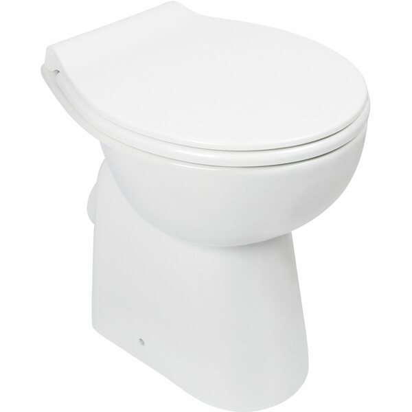 Bild 1 von AquaSu Stand-WC spülrandlos mit WC-Sitz +7 cm Weiß