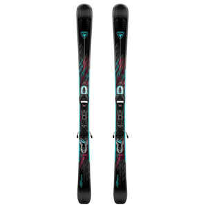 Ski Damen mit Bindung Piste - Rossignol Attraxion schwarz/blau
