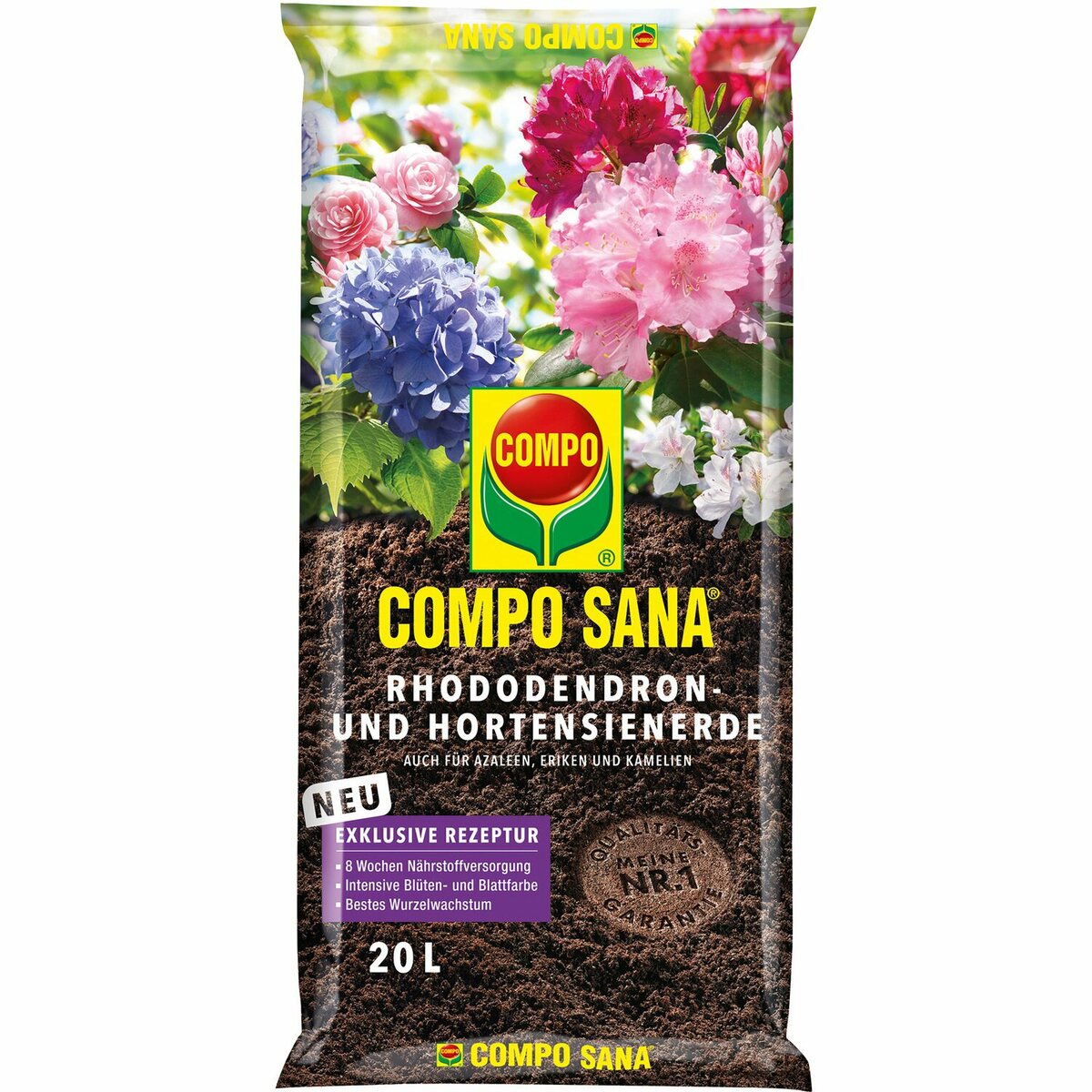 Bild 1 von Compo Sana Rhododendronerde 900 l (45x 20 l) 1 Halbpalette