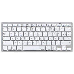 Hama Bluetooth®-Tastatur "KEY4ALL X510", Silber/Weiß Tablet-Tastatur