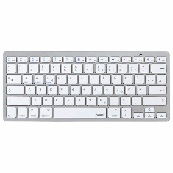 Bild 1 von Hama Bluetooth®-Tastatur "KEY4ALL X510", Silber/Weiß Tablet-Tastatur