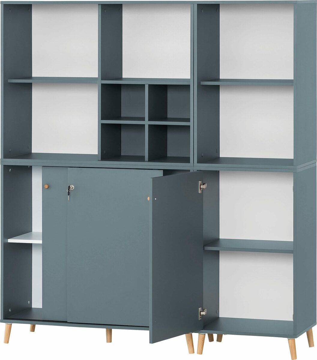 Bild 4 von Schildmeyer Büro-Set Serie 500, bestehend aus 2 Regalen, 2 Schränken, 1 Regalkreuz