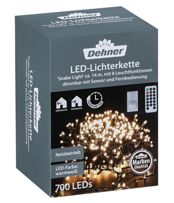 Bild 1 von Dehner LED-Lichterkette, 700 LEDs, warmweiß, inkl. Fernbedienung