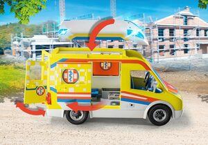 Playmobil® Konstruktions-Spielset Rettungswagen mit Licht und Sound (71202), City Life, mit Licht und Soundmodul