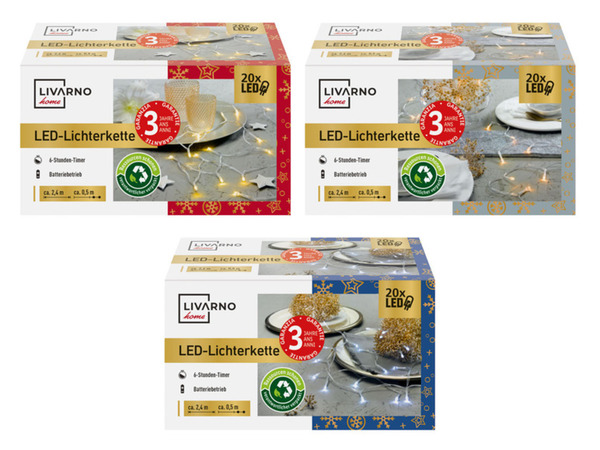 Bild 1 von LIVARNO home LED-Lichterkette, 2,4 m, 20 LEDs