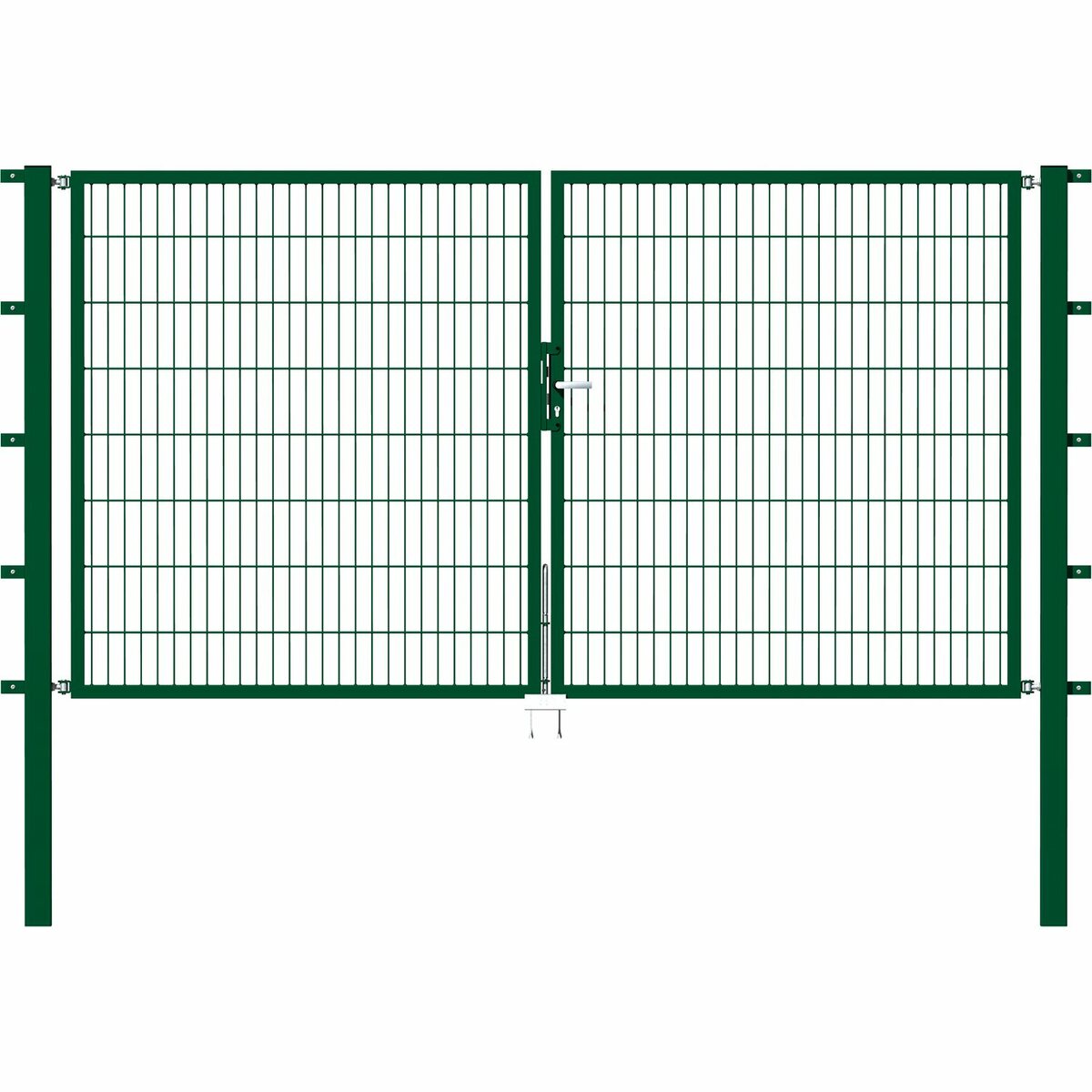Bild 1 von Metallzaun Doppeltor für Doppelstabmatte Grün 200 cm x 300 cm