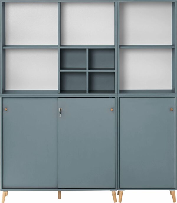 Bild 2 von Schildmeyer Büro-Set Serie 500, bestehend aus 2 Regalen, 2 Schränken, 1 Regalkreuz