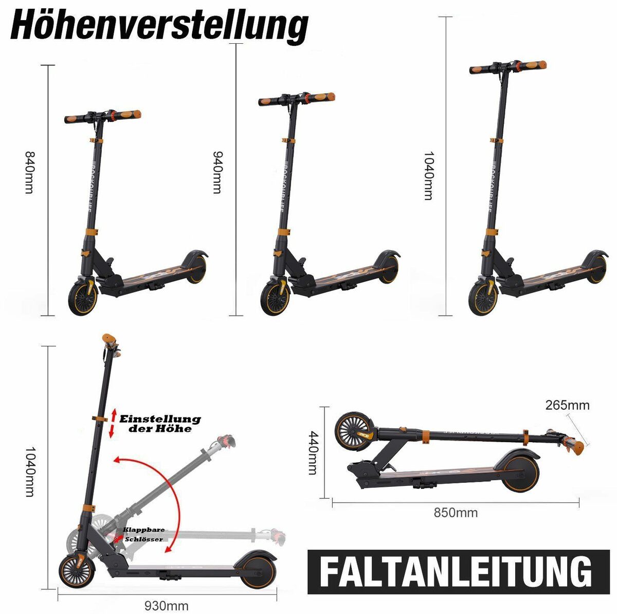 Bild 4 von RCB E-Scooter, 20,00 km/h, kinder roller e-scooter fur kinder 150w
