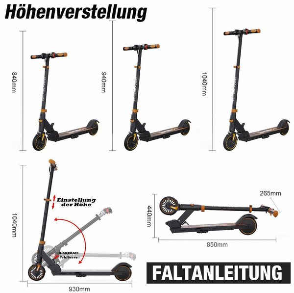 Bild 4 von RCB E-Scooter, 20,00 km/h, kinder roller e-scooter fur kinder 150w